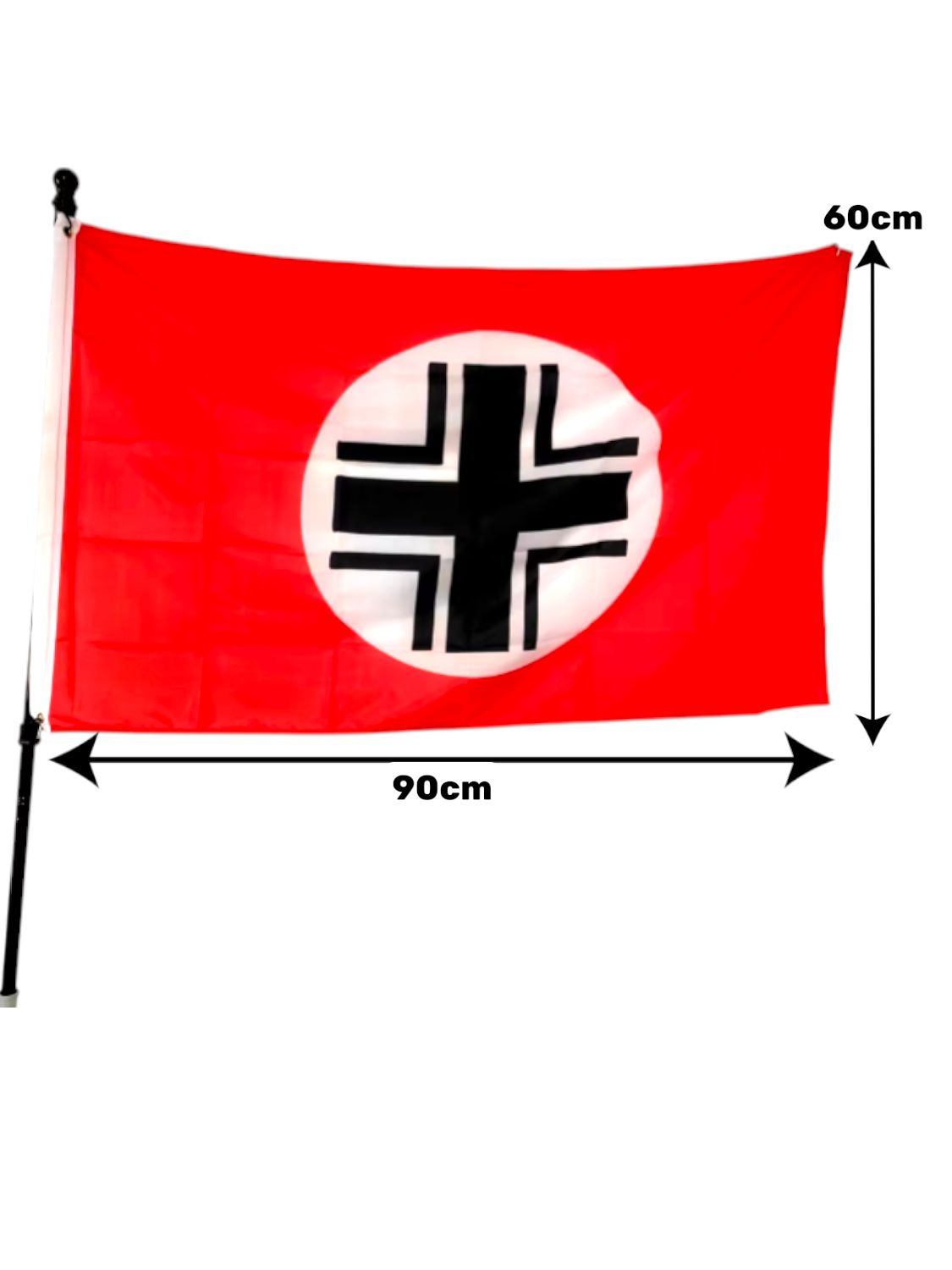 ドイツ帝国旗 (60cmx90cm) 鉄十字 帝国ドイツ プロイセン戦旗