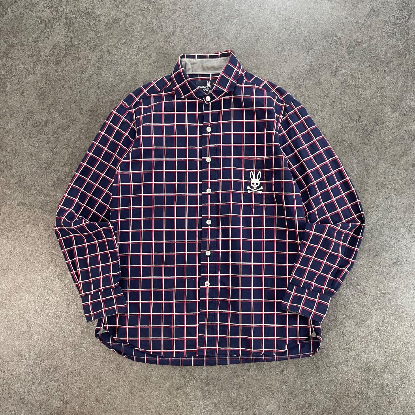 日本製 Psycho Bunny L/S Shirt サイコバニー 長袖シャツ チェック柄 