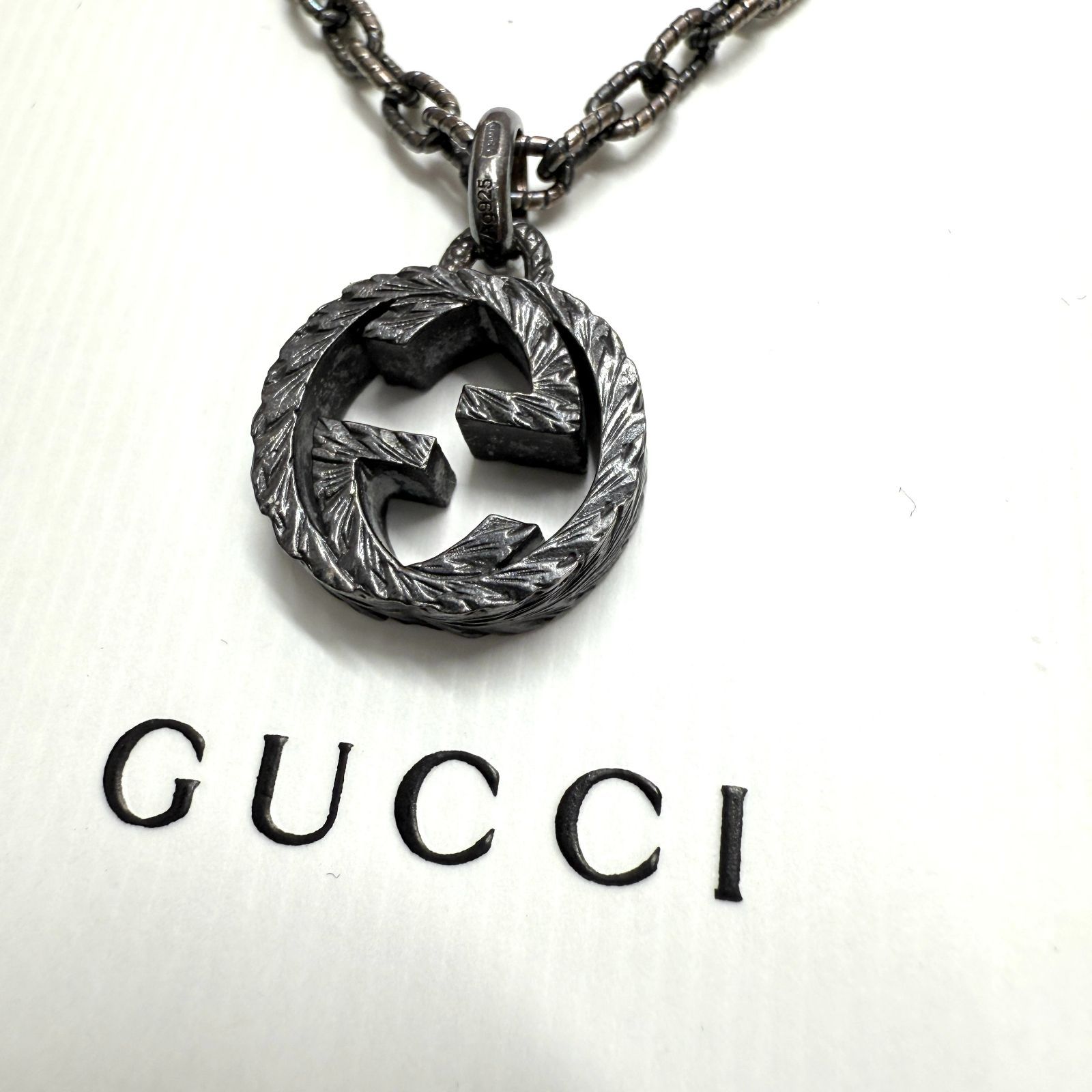 △▽△0233 GUCCI インターロッキングGネックレス シルバー AG925 刻印