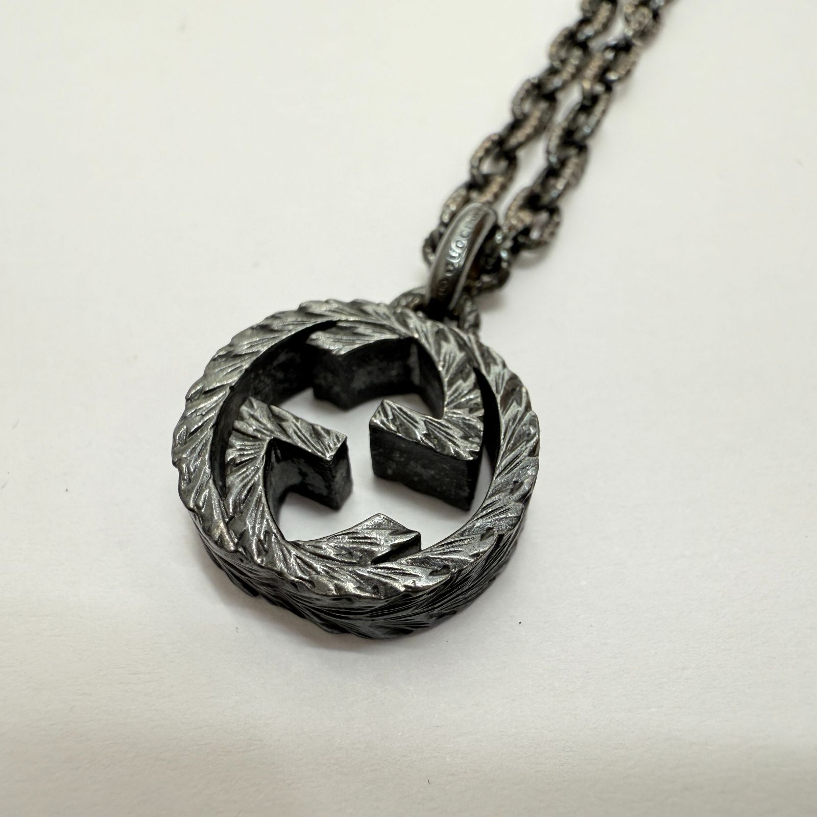 △▽△0233 GUCCI インターロッキングGネックレス シルバー AG925 刻印