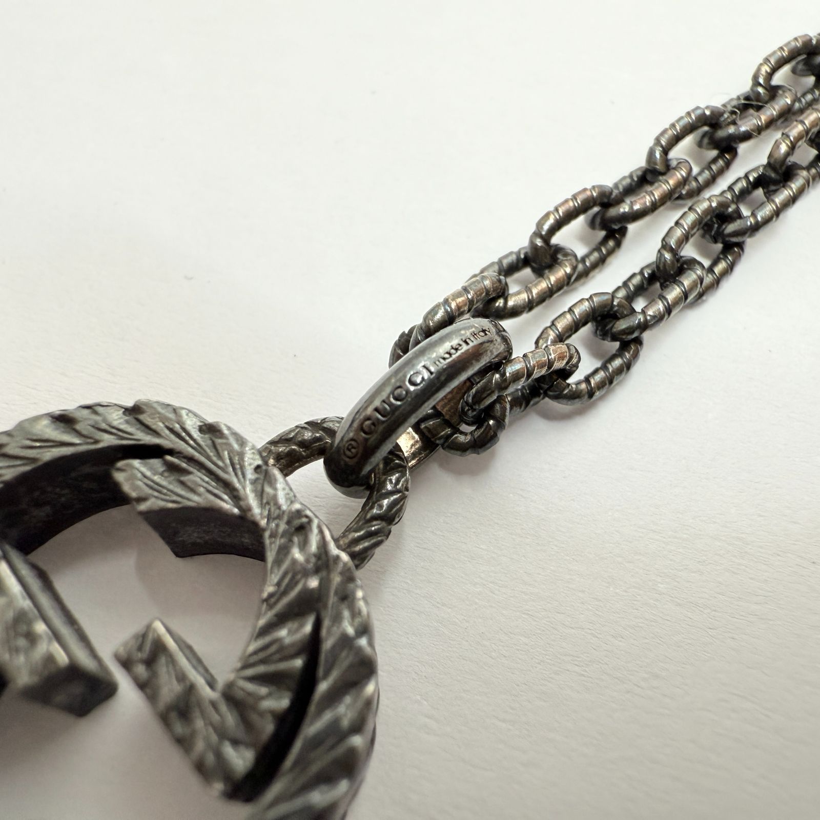 △▽△0233 GUCCI インターロッキングGネックレス シルバー AG925 刻印