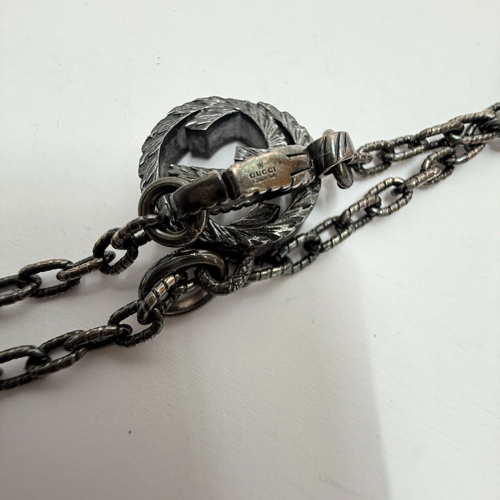 △▽△0233 GUCCI インターロッキングGネックレス シルバー AG925 刻印 