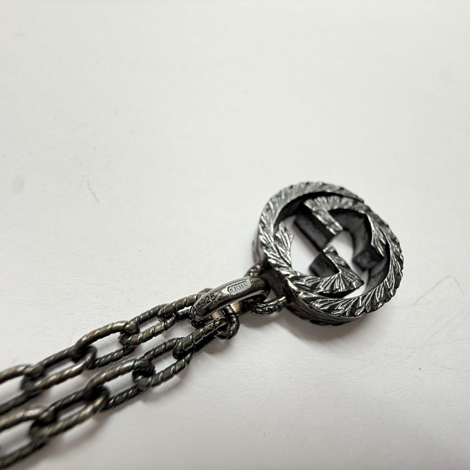 △▽△0233 GUCCI インターロッキングGネックレス シルバー AG925 刻印