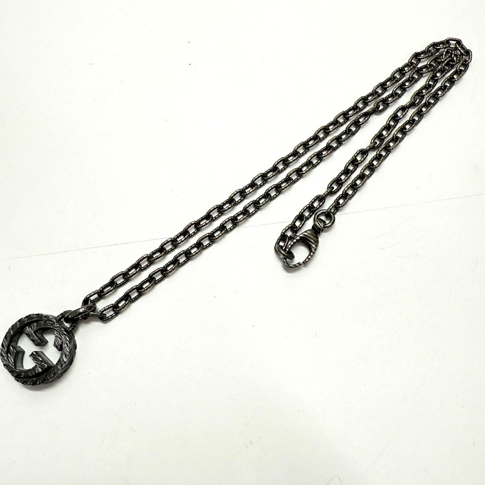 △▽△0233 GUCCI インターロッキングGネックレス シルバー AG925 刻印