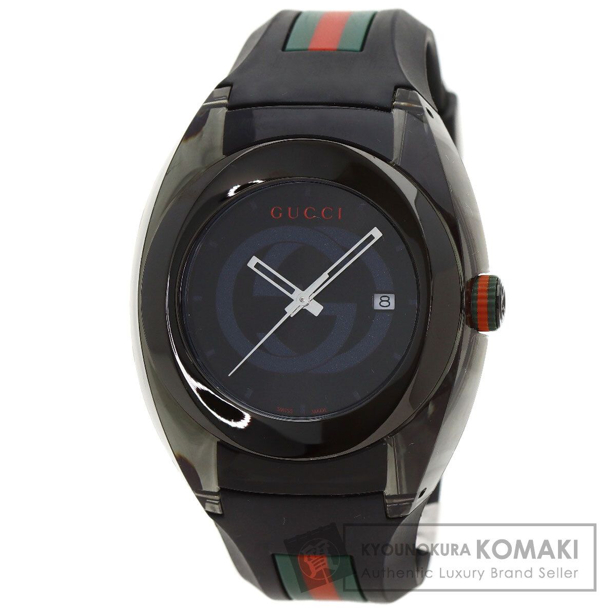 GUCCI グッチ 137.1 SYNC シンク シェリーライン 腕時計 SS ラバー 