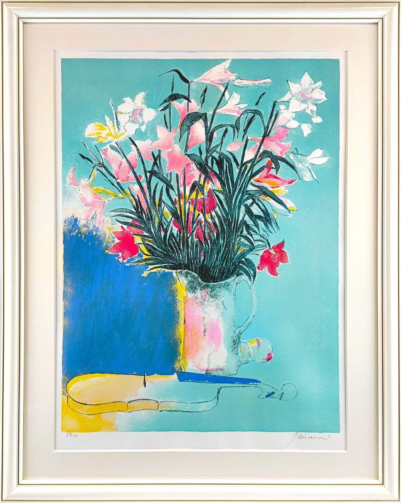 ポール・ギヤマン 「花とヴァイオリン」 リトグラフ 版画 絵画 - メルカリ