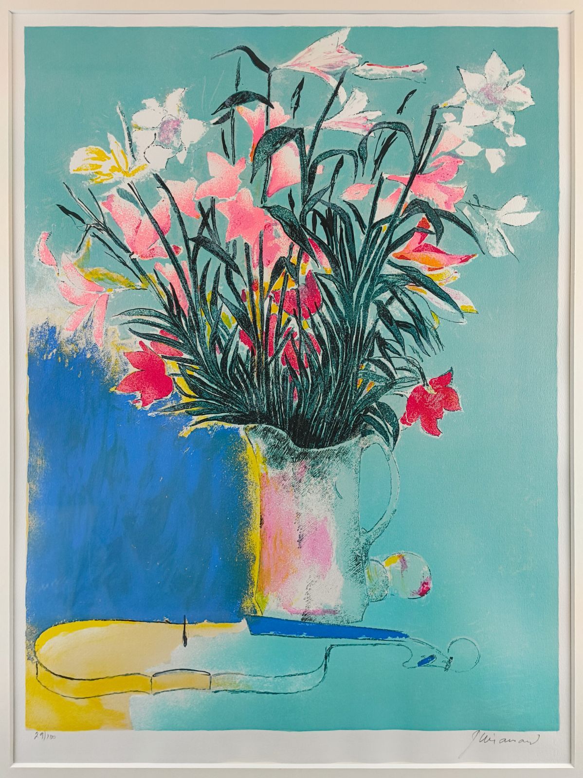 ポール・ギヤマン 「花とヴァイオリン」 リトグラフ 版画 絵画 - メルカリ