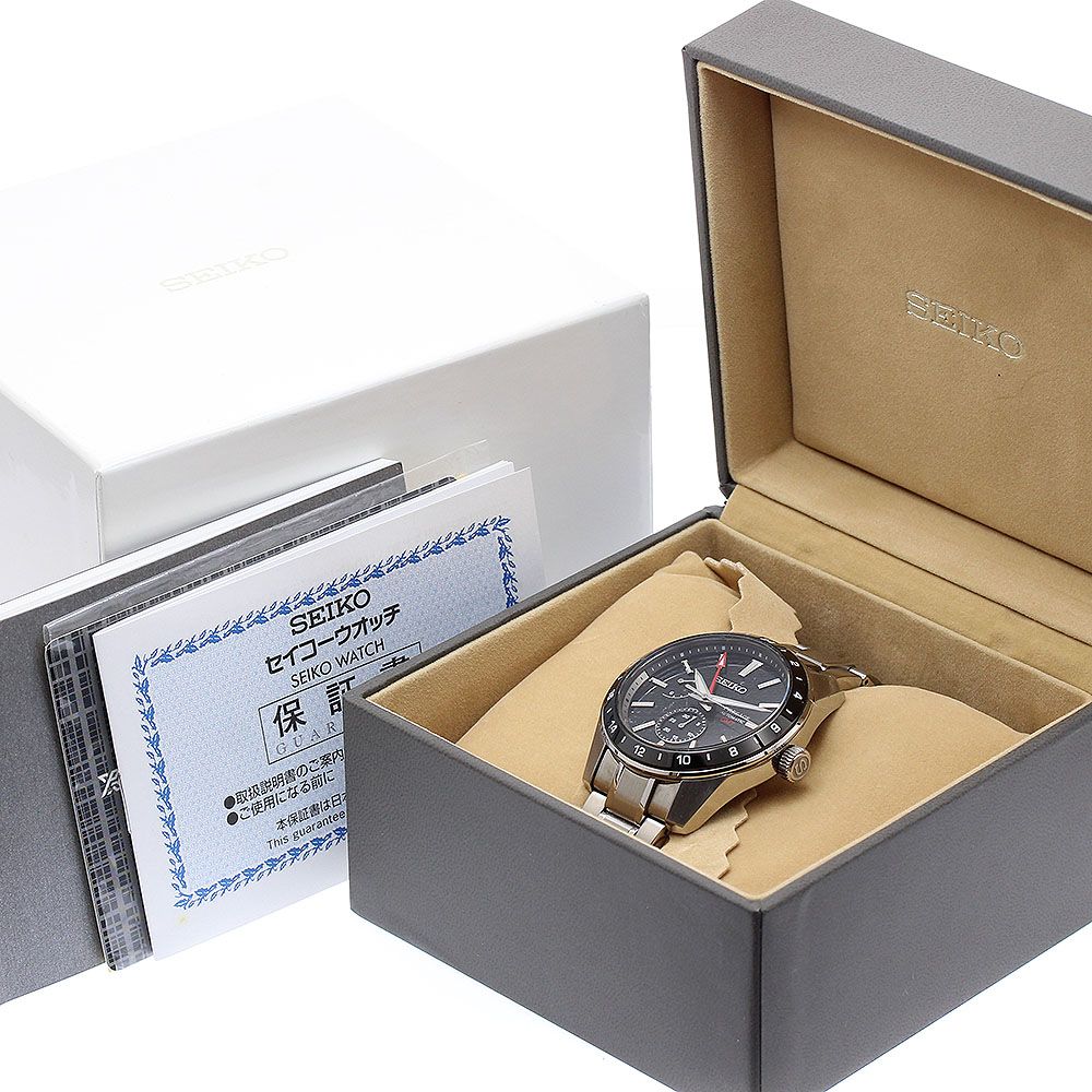 セイコー SEIKO SARF005/6R64-00C0 プレザージュ GMT 自動巻き メンズ 箱・保証書付き_932999