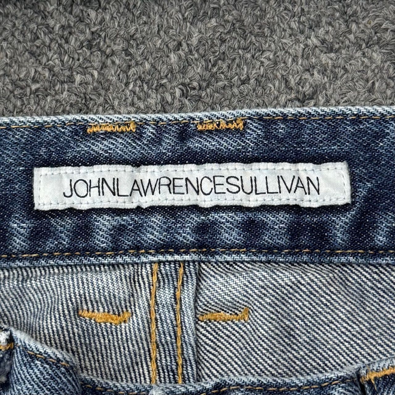 未使用 JOHN LAWRENCE SULLIVAN 24AW Womens washed denim zipped 