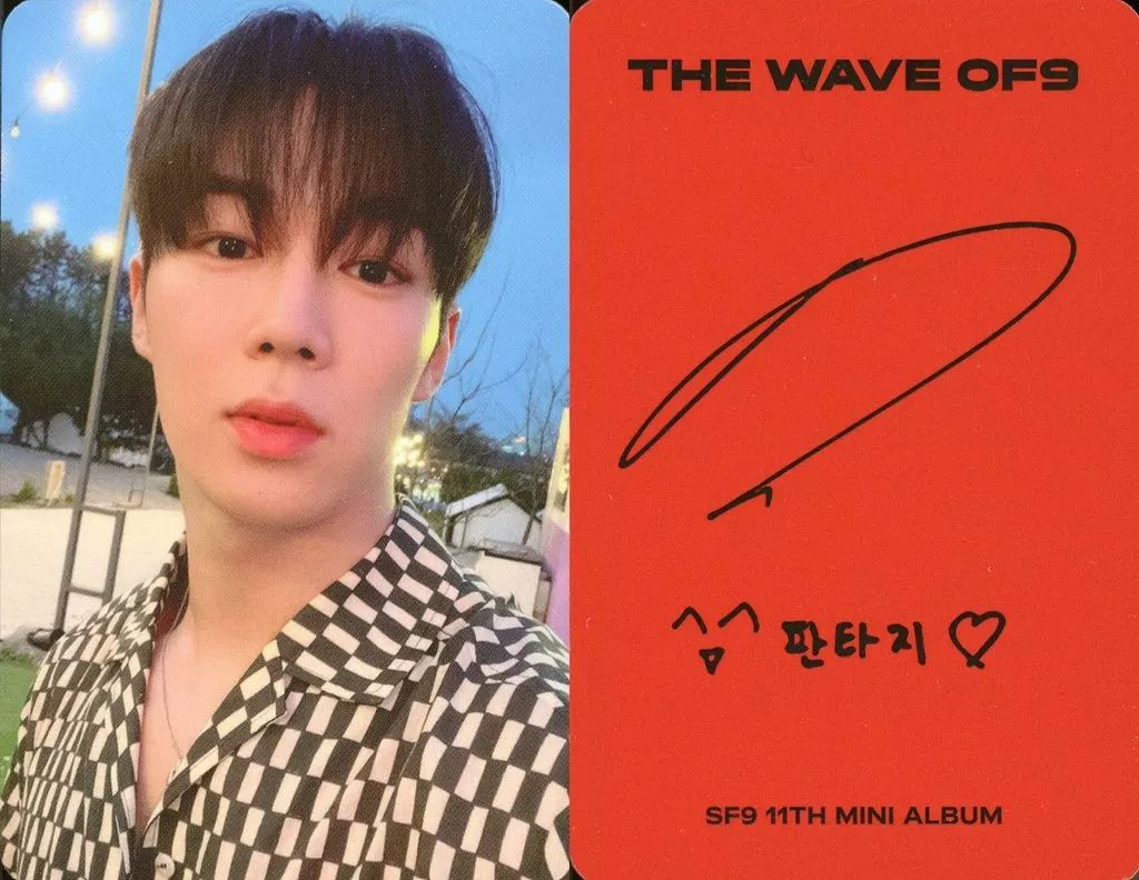 SF9☆ダウォン☆vunque☆バッグ☆美品 中古】コレクションカード(男性) SF9/DA WON(ダウォン)/裏面赤・印刷