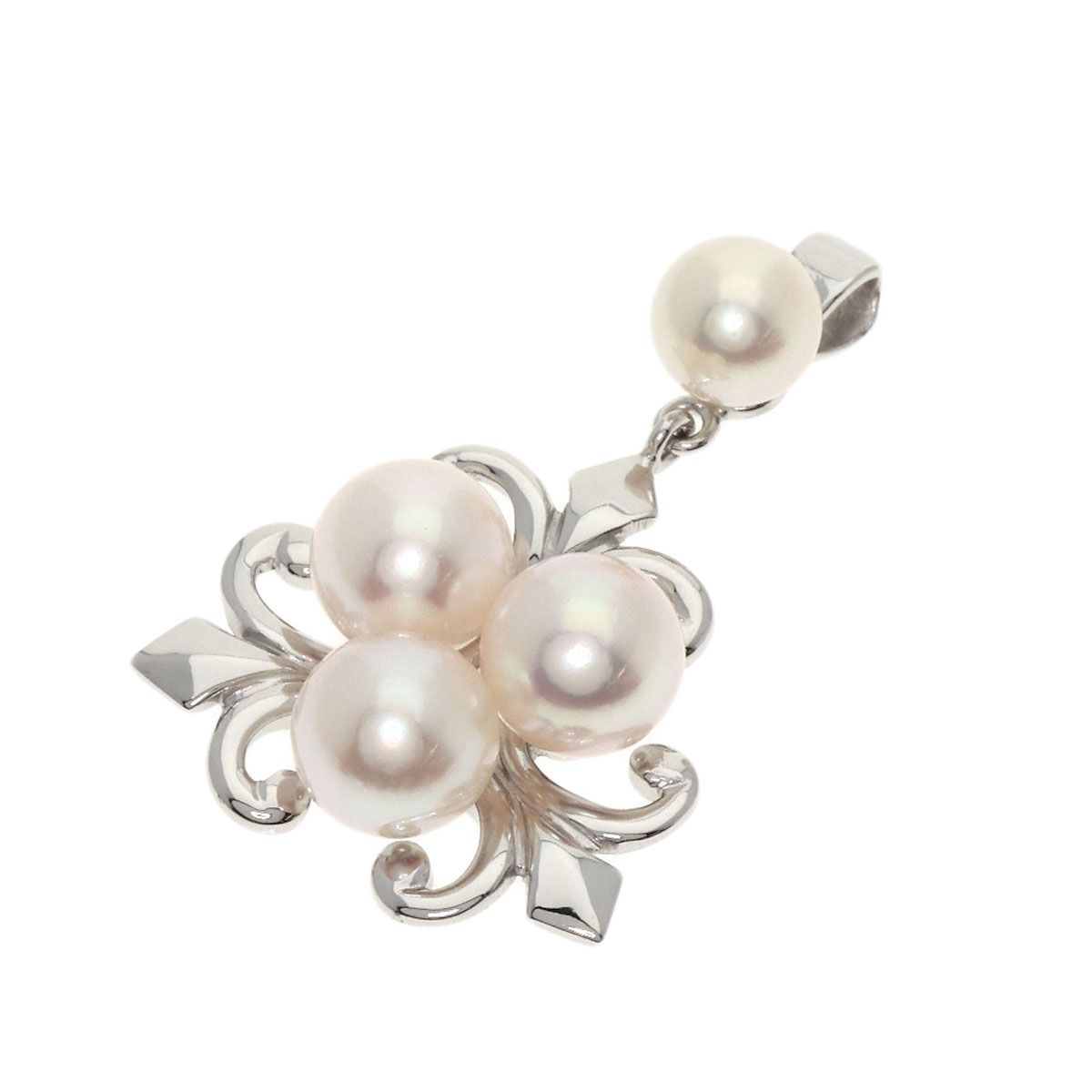 MIKIMOTO ミキモト パール 真珠 ペンダントトップ K14WG レディース 