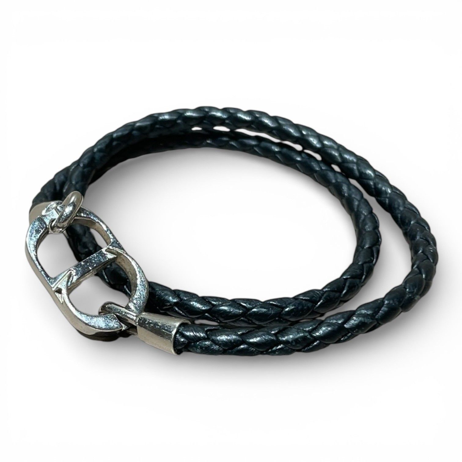 DIOR (ディオール) CD Icon ブレイドレザー ダブルブレスレット