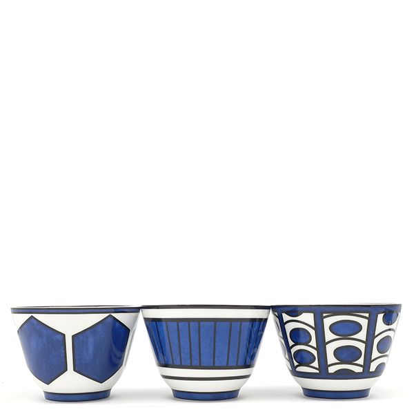 エルメス HERMES 食器 ボウル 3点セット 磁器 ブルーXホワイト 生産