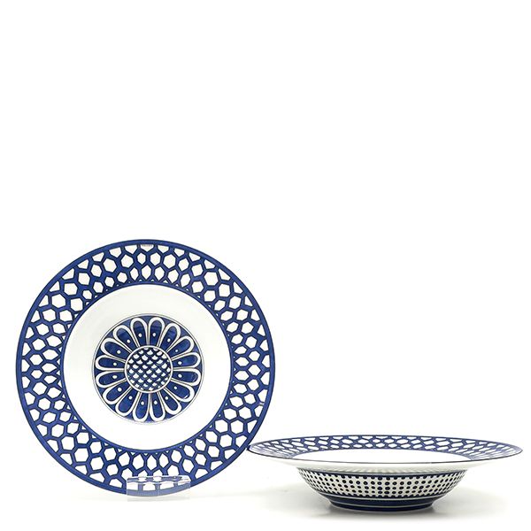 エルメス HERMES 食器 ブルーダイユール スーププレート 21cm 2枚