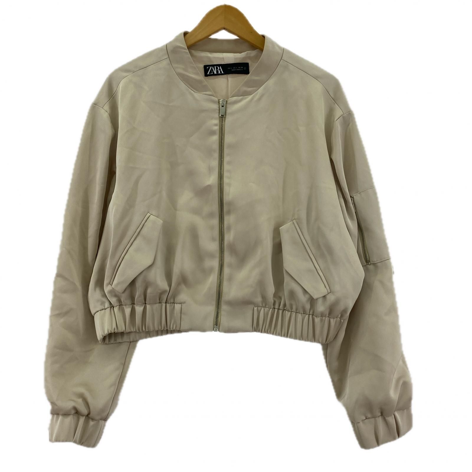 ZARA ザラ ジップアップ サテン ボンバージャケット sizeEUR L 