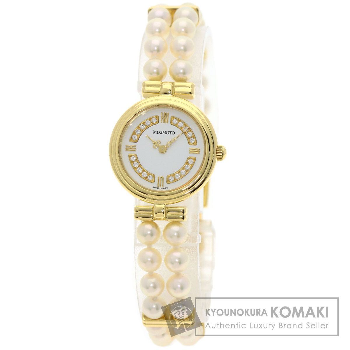 【中古】ミキモト MIKIMOTO 腕時計 パヴェウォッチ ダイヤモンド K18 MIKIMOTO - 【中古】ミキモト MIKIMOTO 腕時計 パヴェウォッチ