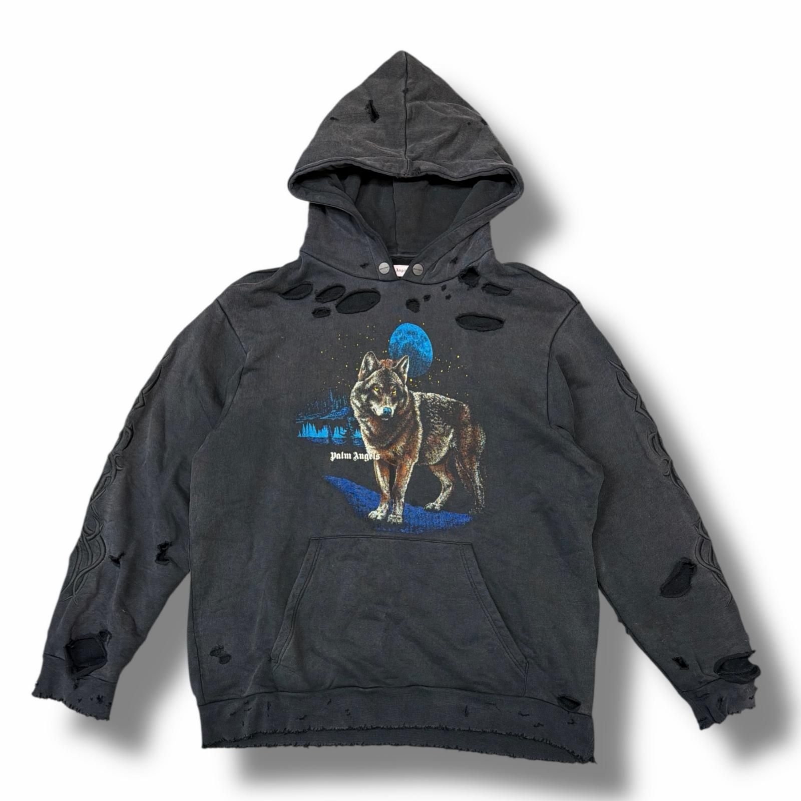 国内正規 Palm Angels Alfa Wolf Printed Hoodie ウルフプリント