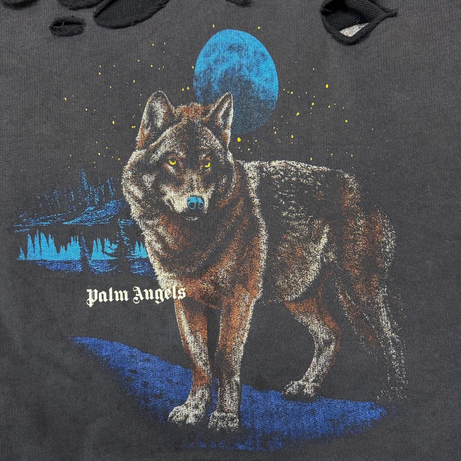 国内正規 Palm Angels Alfa Wolf Printed Hoodie ウルフプリント