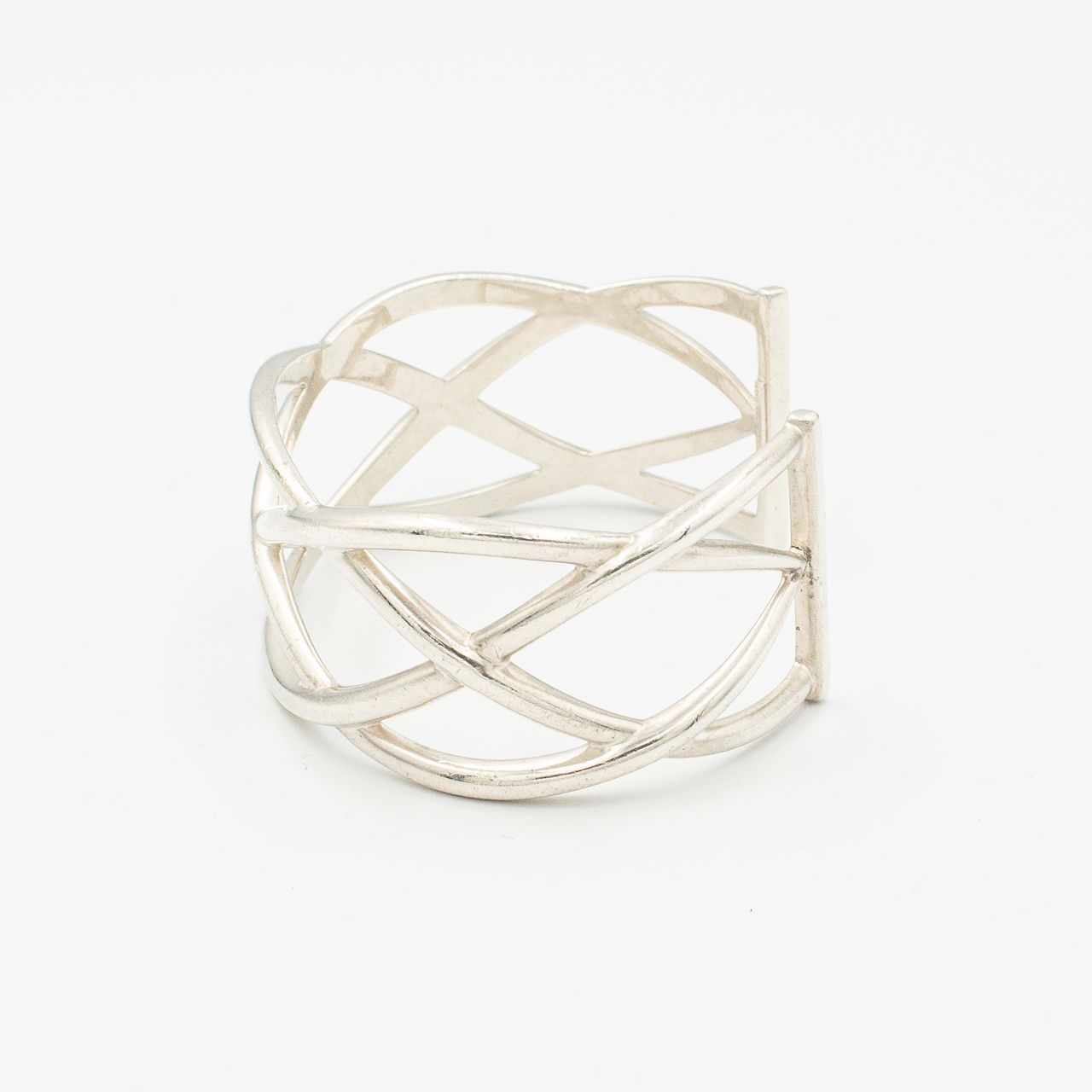 ティファニー ケルティック ノット ワイド カフ バングル シルバー