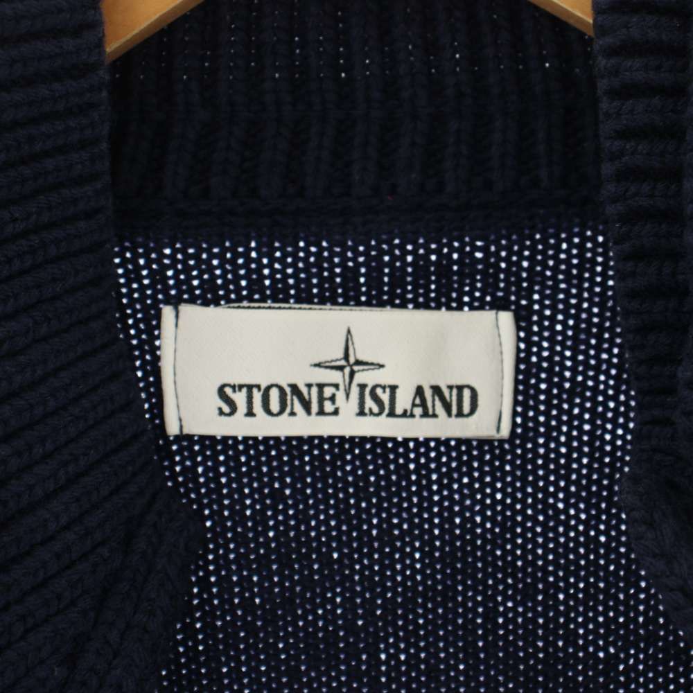 ストーンアイランド STONE ISLAND ニットカーディガン ウール 3XL 紺