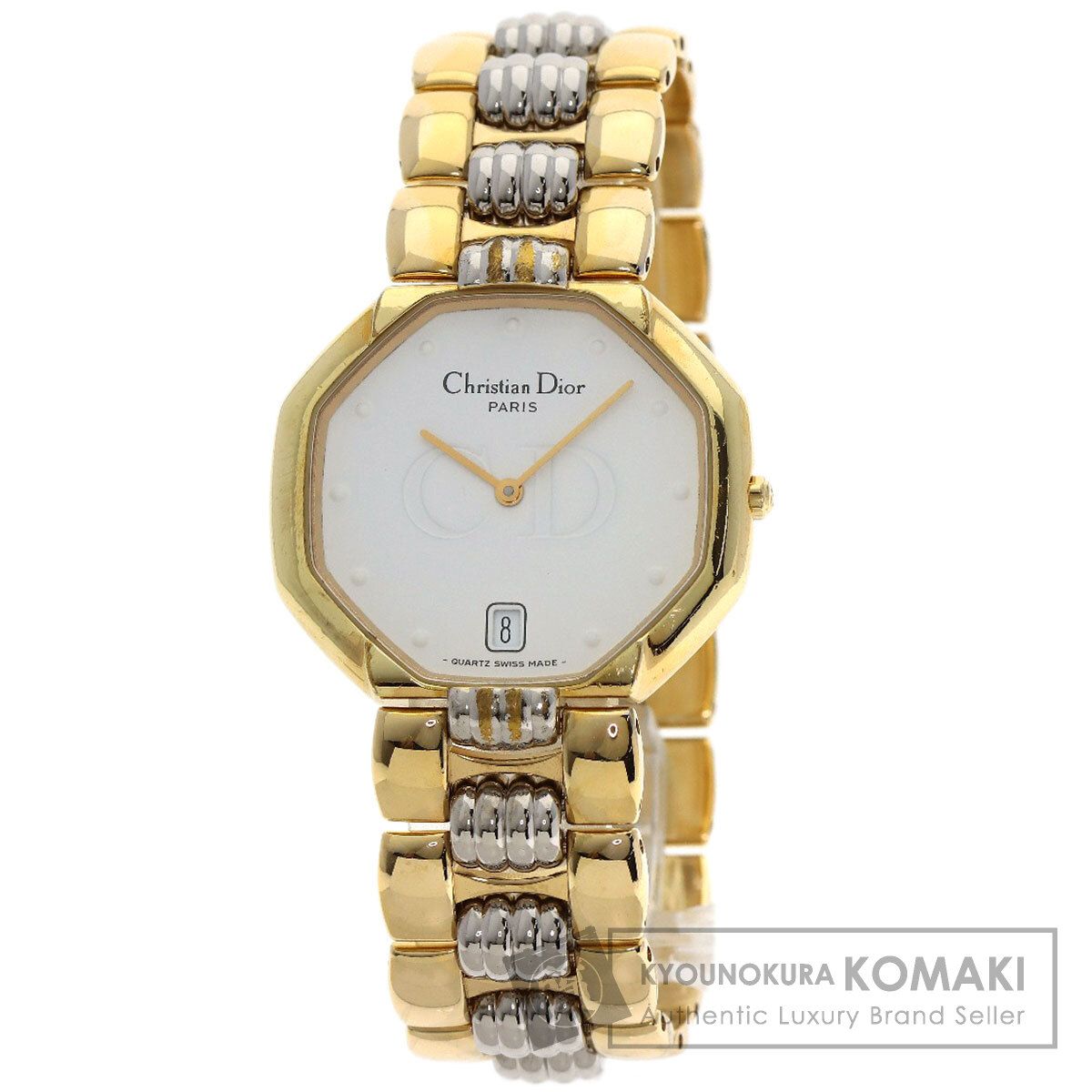 CHRISTIAN DIOR クリスチャンディオール D45-134 オクタゴン 腕時計 GP 