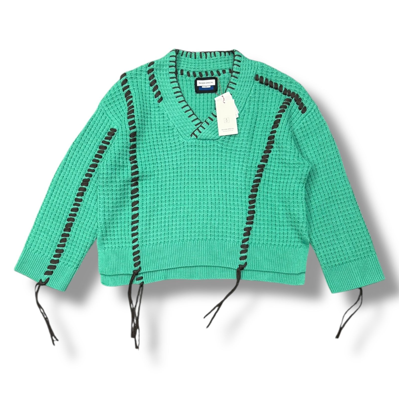 参考上代19,800円 未使用品 MAISON SPECIAL Oni-Waffle Embroidery 