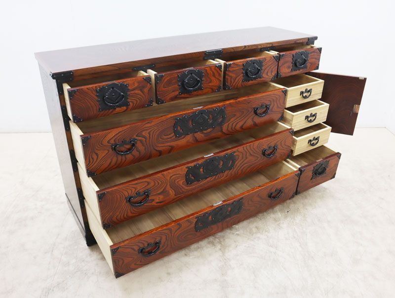 ◇展示品◇ 岩谷堂箪笥 民芸家具 伝統工芸 横長箪笥/整理箪笥 収納/和 ◇展示品◇ 岩谷堂箪笥 民芸家具 伝統工芸 横長箪笥/整理箪笥 収納/和