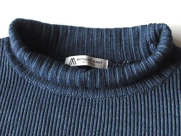 未使用 MITSUKE KNIT 新潟県見附市 製品染め ウール モックネック 