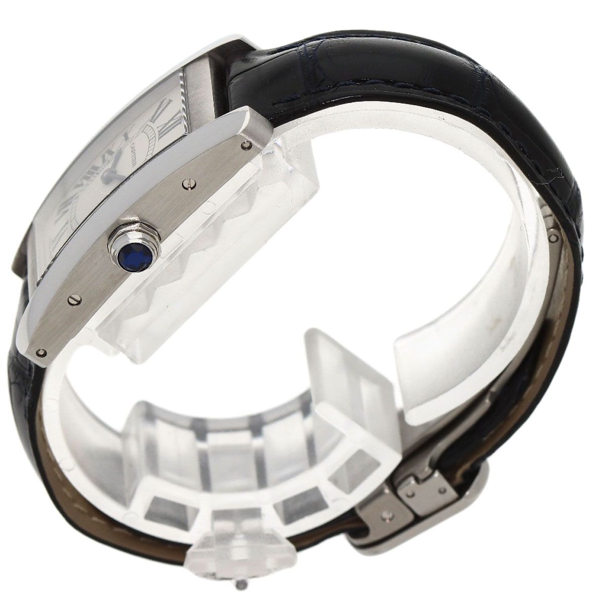 CARTIER カルティエ WSTA0016 タンクアメリカンSM 腕時計 SS アリゲーター レディース [中古] 中古)CARTIER カルティエ タンク アメリカン SM WSTA0016 シルバー