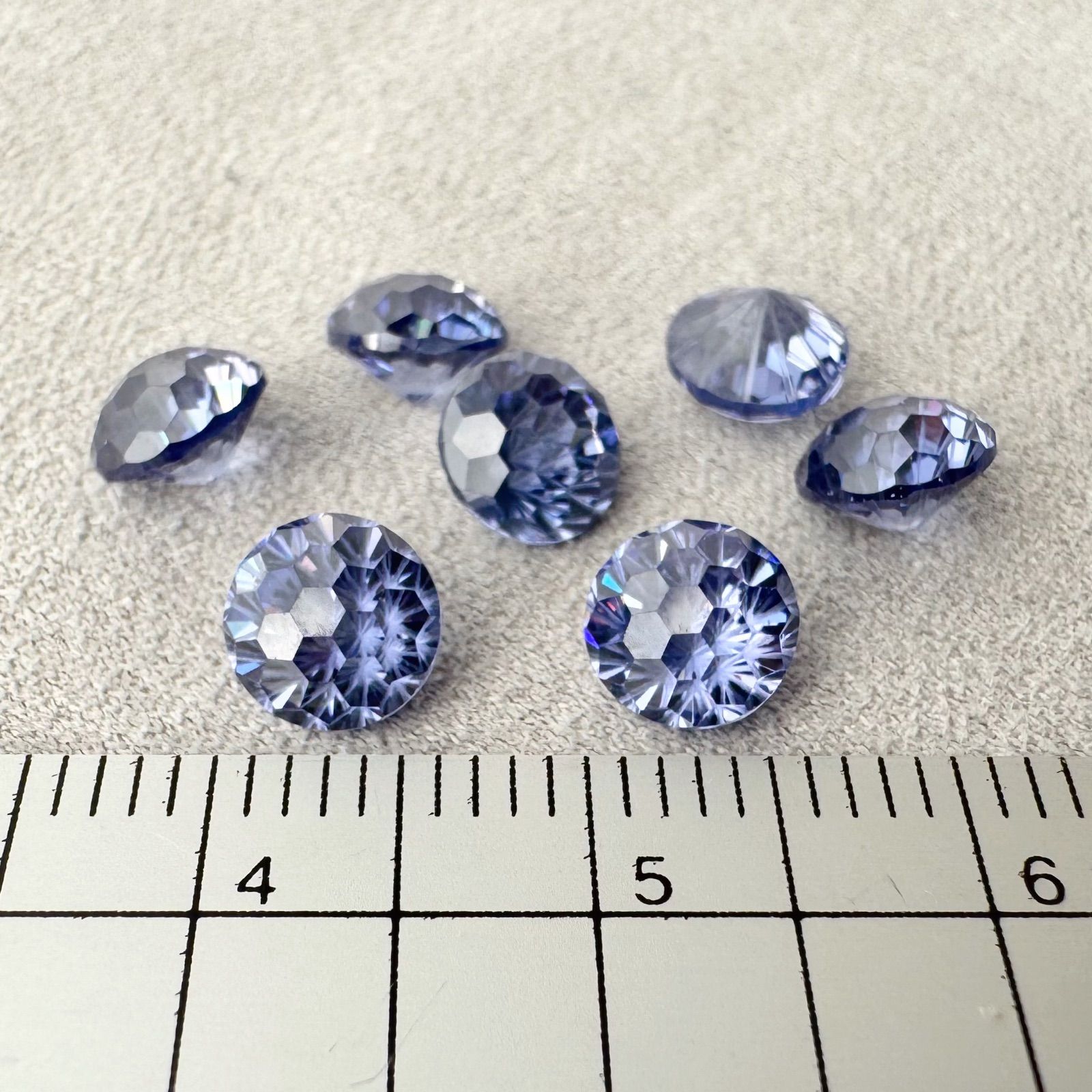 6mm 2粒花火カット ジルコニア ルース 紫苑光|アクセサリー制作素材 6mm 2粒花火カット ジルコニア ルース 紫苑光|アクセサリー制作素材