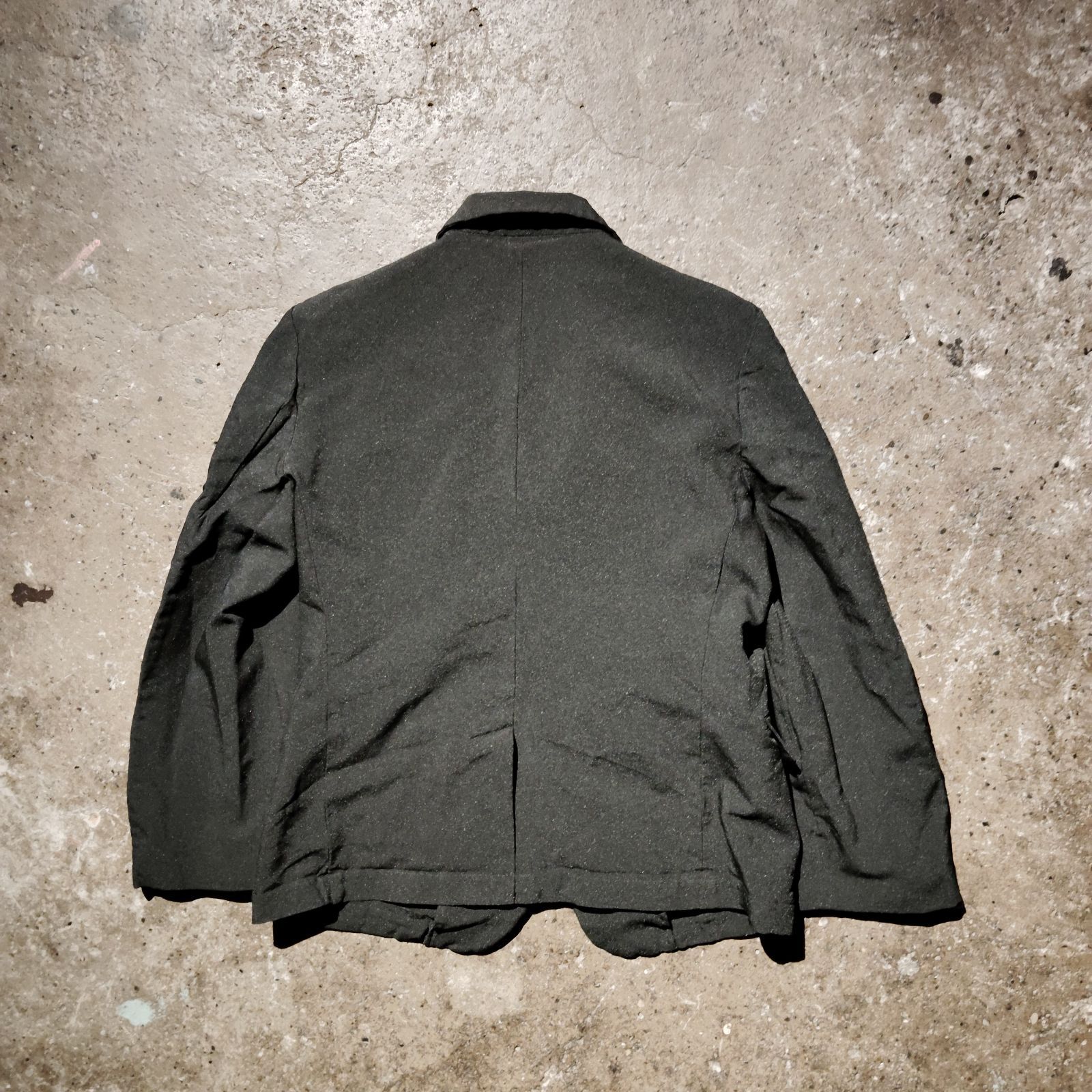 BLACK COMME des GARCONS 15ss ポリ縮ジャケット L 白ボタンホール