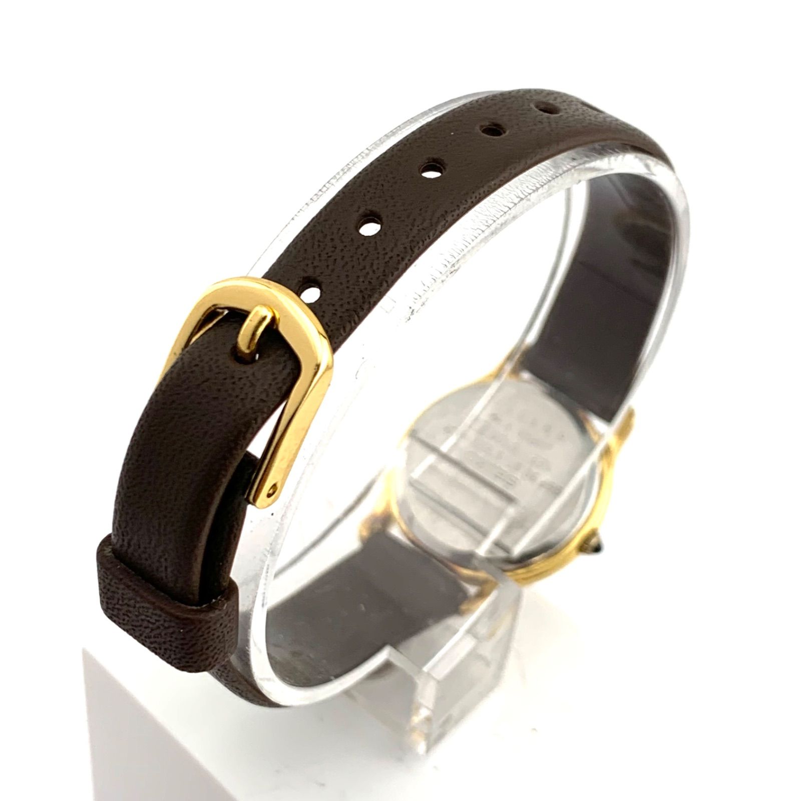 中古】SEIKO Exceline 1221-0160 クォーツ腕時計 ゴールドケース 