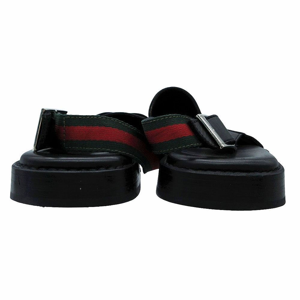 良品 GUCCI グッチ レザー サンダル シェリーライン ストラップ ベルト