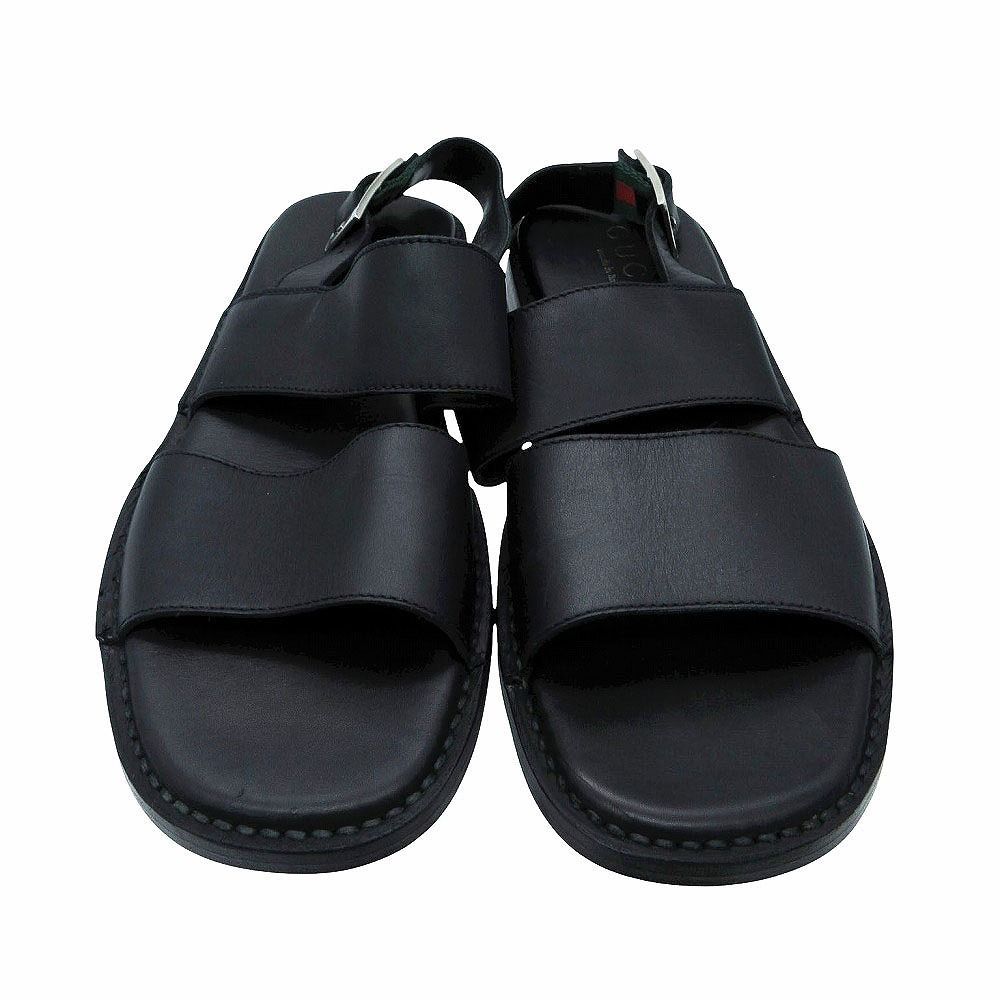 良品 GUCCI グッチ レザー サンダル シェリーライン ストラップ ベルト