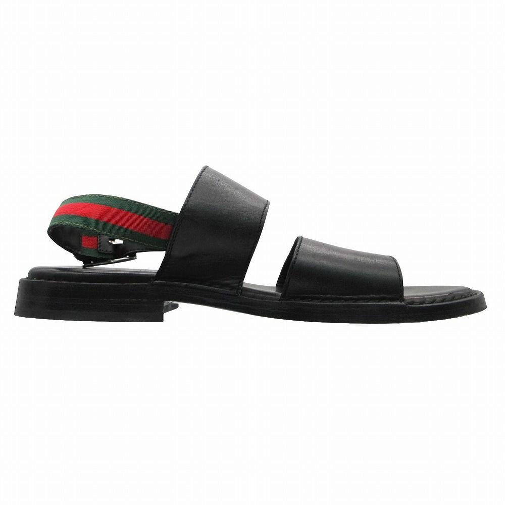 良品 GUCCI グッチ レザー サンダル シェリーライン ストラップ ベルト
