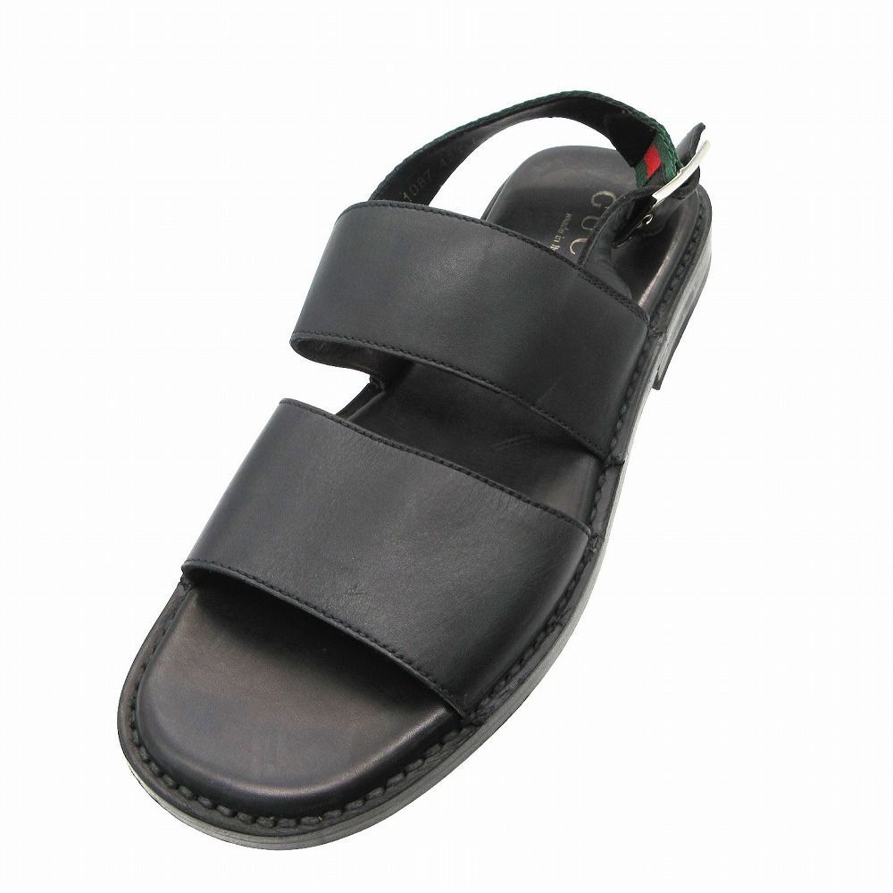 良品 GUCCI グッチ レザー サンダル シェリーライン ストラップ ベルト