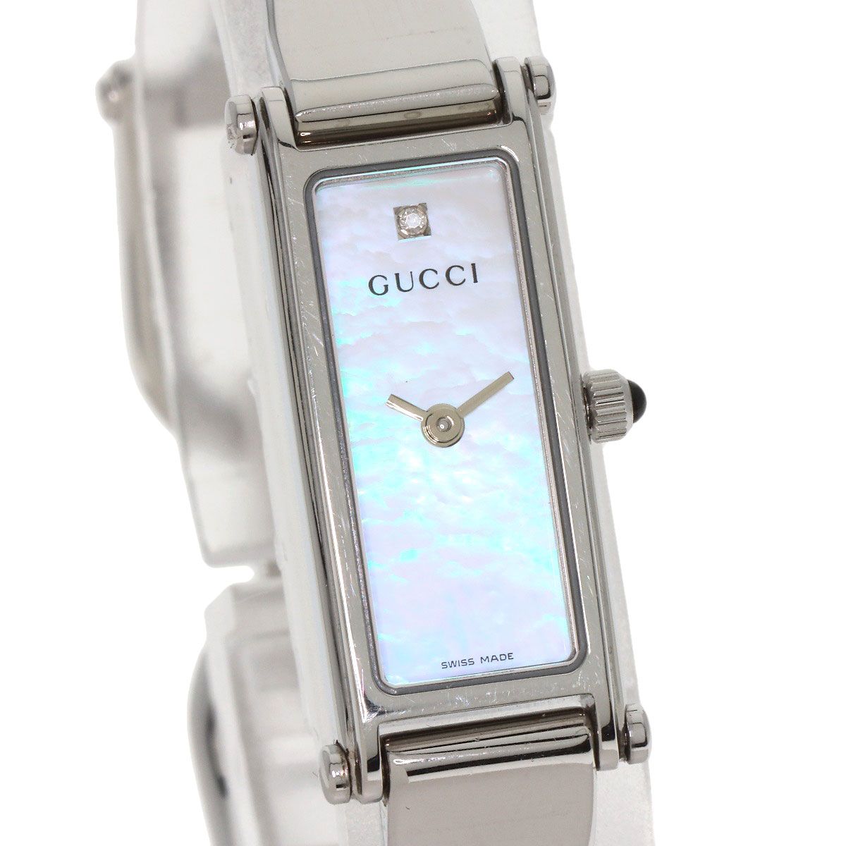 GUCCI グッチ 1500L スクエアフェイス バングル 1P ダイヤモンド 