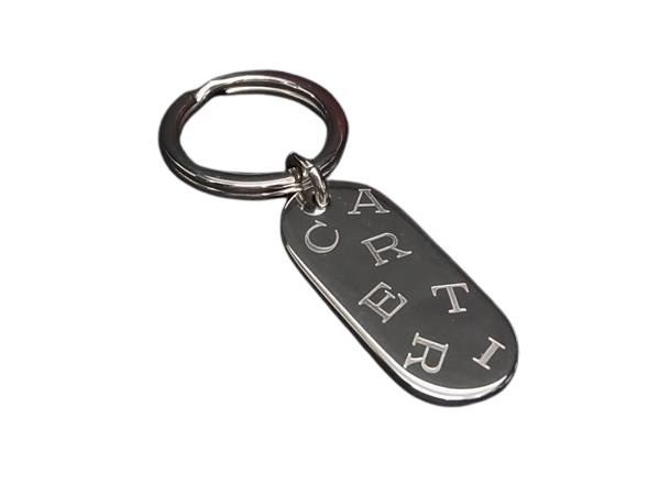 Cartier カルティエ キーホルダー ロゴモチーフ シルバー メタル ユニ