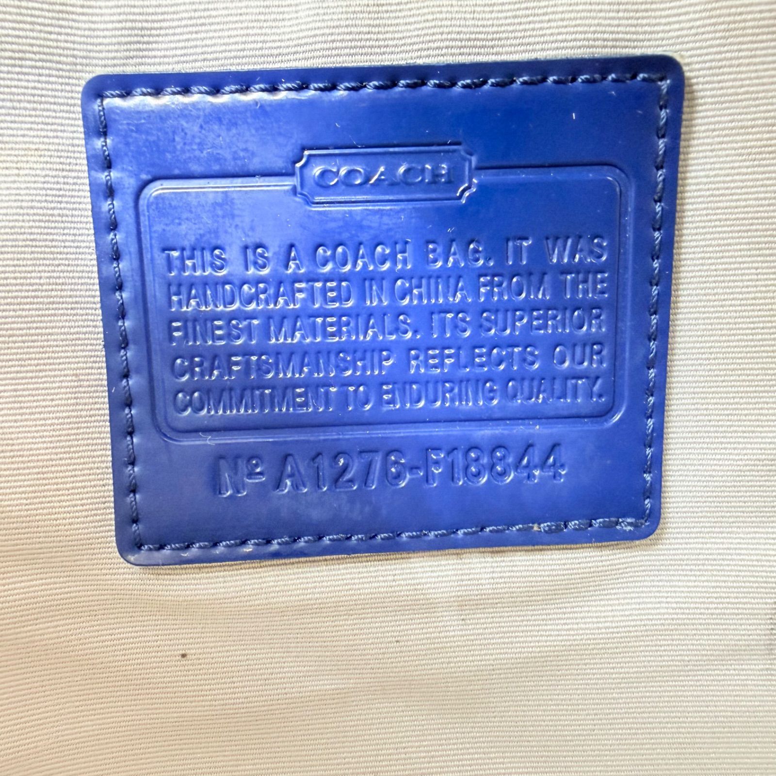 COACH Y2K tote bag blue signature コーチ シグネチャー キャンバス