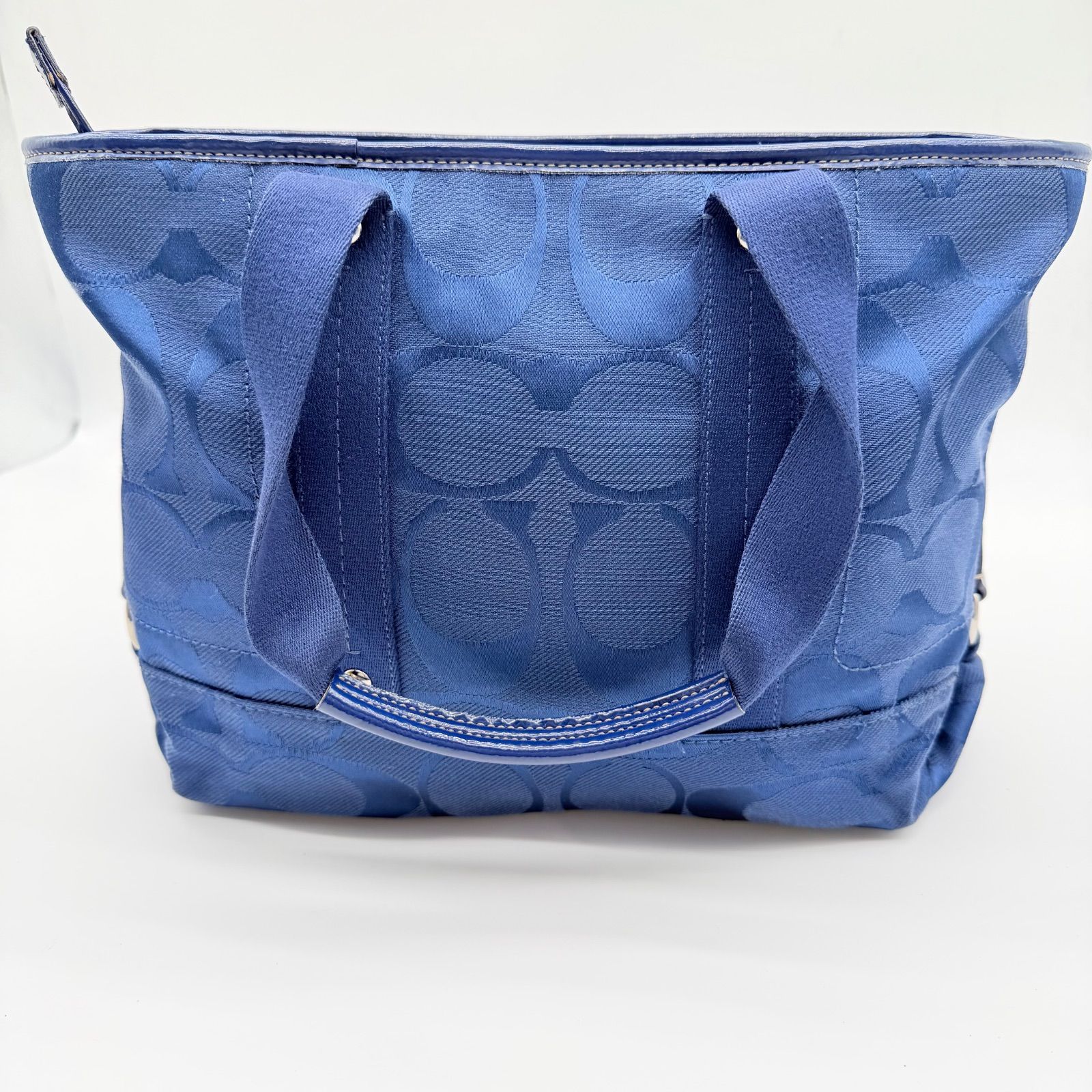 COACH　handbag　Tākoizu　y2k　Signature コーチ COACH Y2K tote bag blue signature コーチ シグネチャー キャンバス