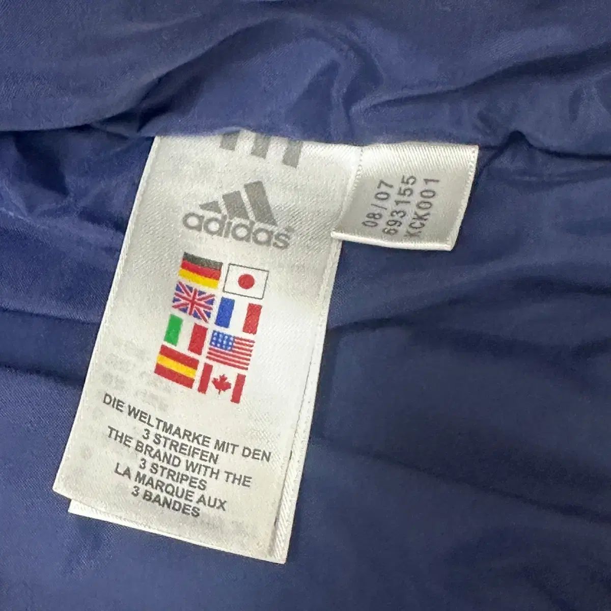 adidas(アディダス) レアルマドリードトラックジャケット ネイビー アディダス レアルマドリード ダウン アウター ネイビー 100