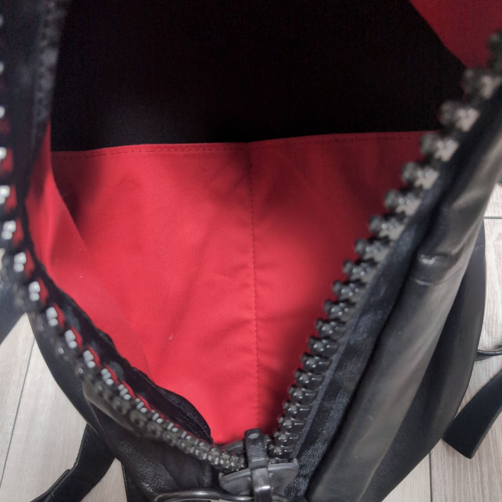 kawa-kawa 25bis Big Zip Backpack Black Leather Made in Japan