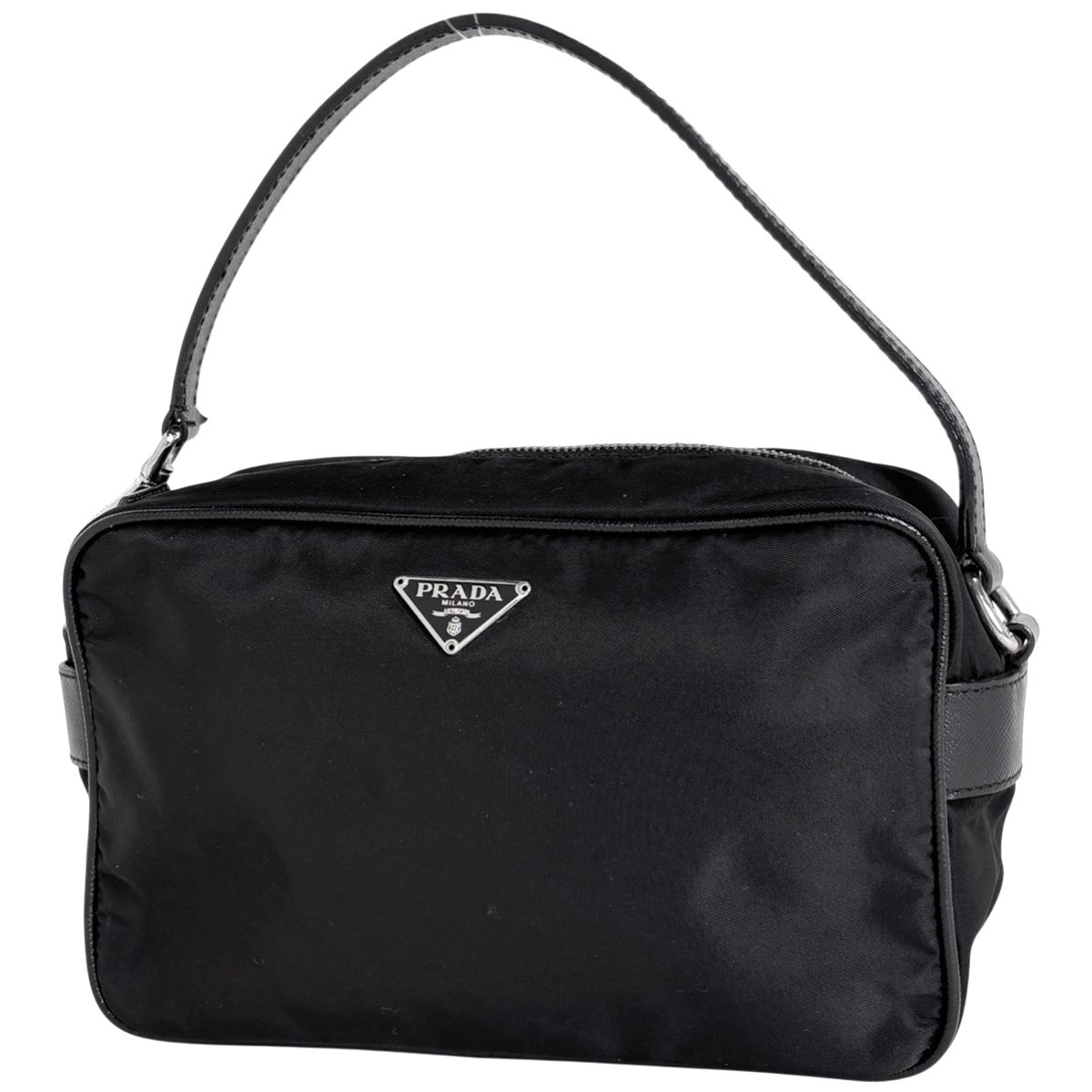 プラダ PRADA ロゴプレート ハンドバッグ ポーチ ハンドバッグ 