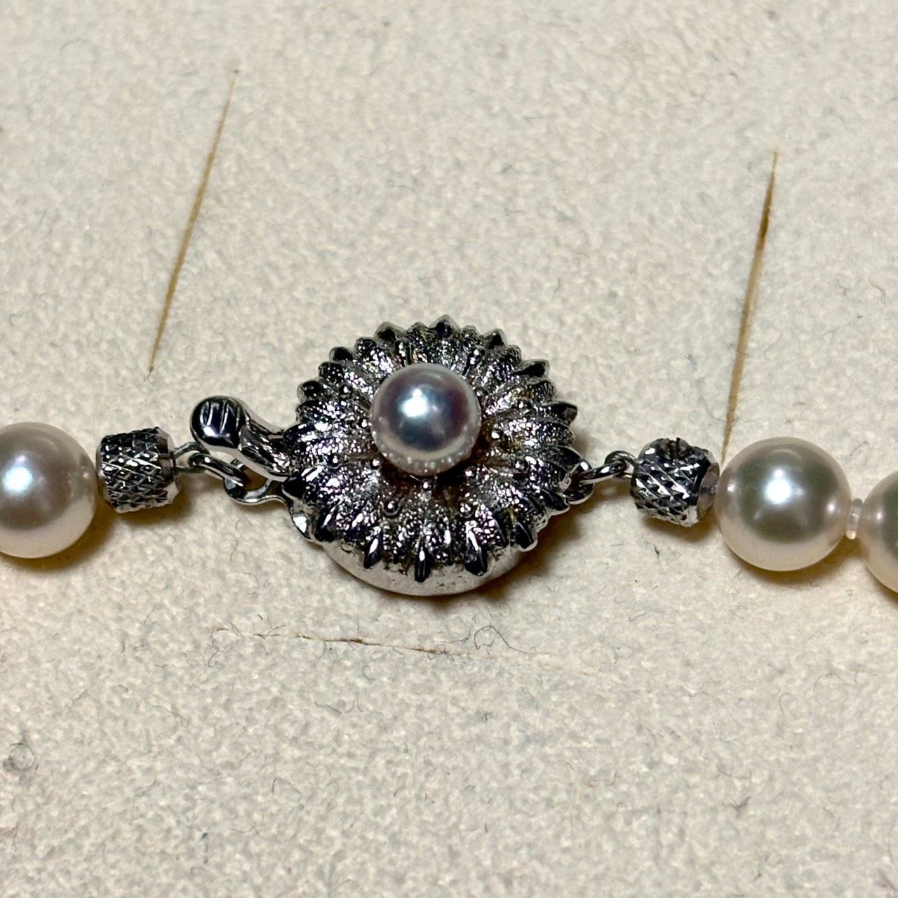 6.5-7.0mm】アコヤ真珠 46.5cm ホワイト ネックレス 本真珠 