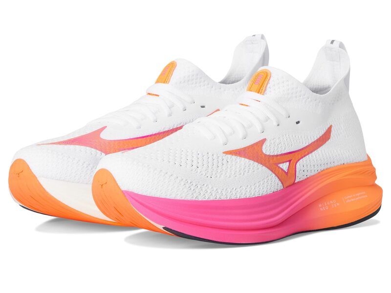 ミズノ メンズ シューズ スニーカー Mizuno Neo Zen Hanabi WhiteTang Oran ホワイト