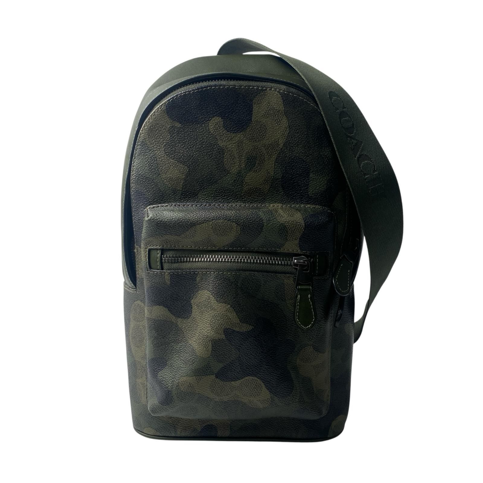 美品 コーチ coach 迷彩 カモフラ ボディバッグ 斜めがけ クロスボディ