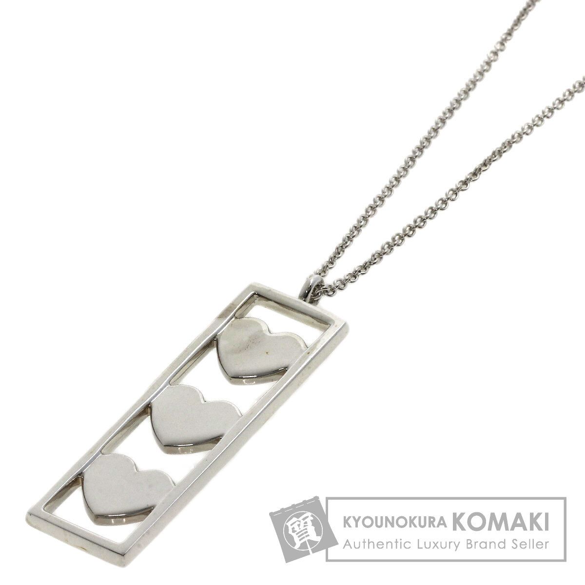 TIFFANY&Co. ティファニー トリプルハートプレート ネックレス SV 