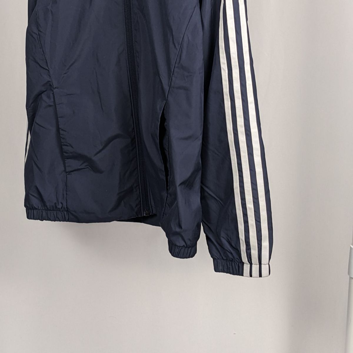 adidas アディダス WIND.RDY ナイロンジャケット 3ストライプ ネイビー 