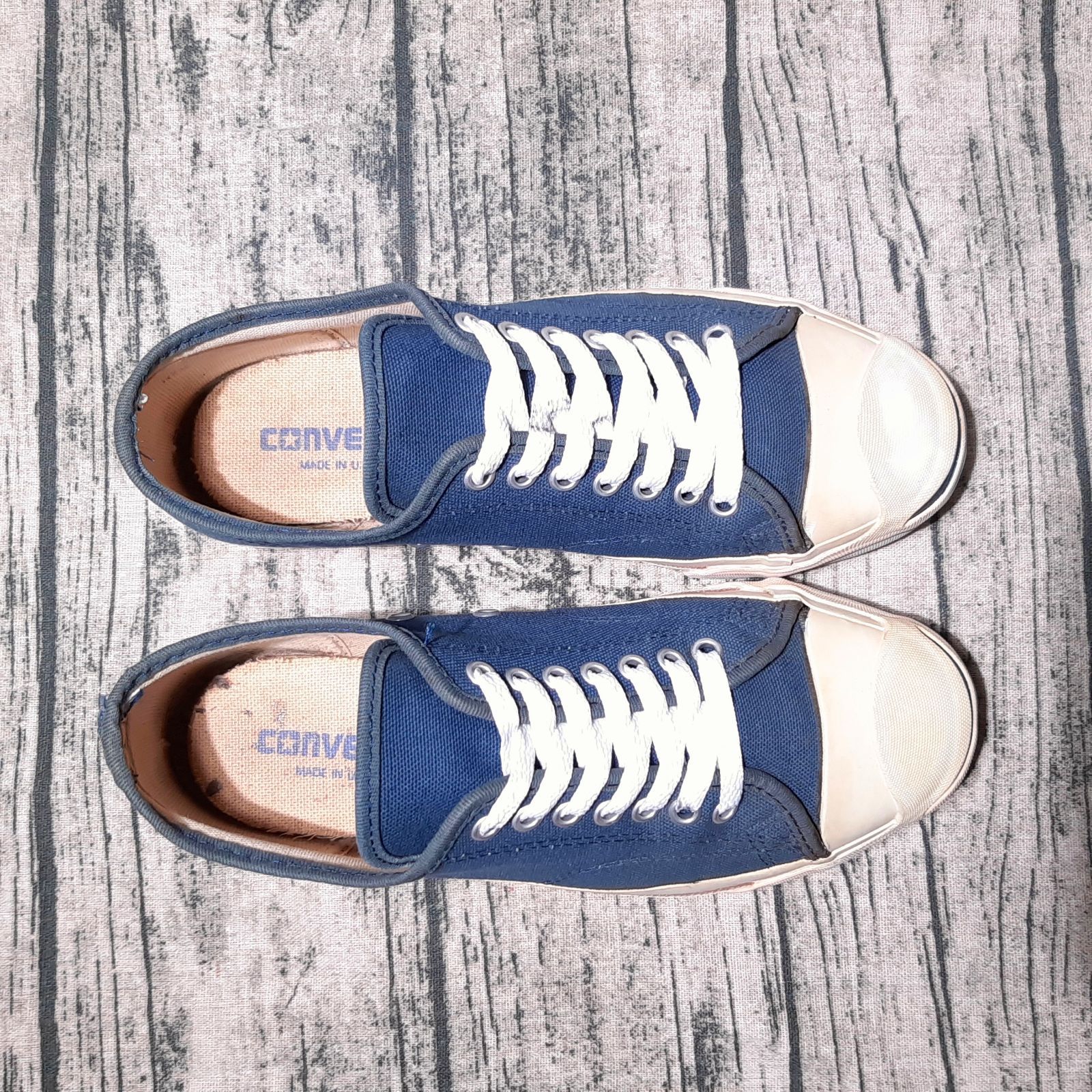 26cm / US 7.5】90s Made in USA CONVERSE JACK PURCELL CANVAS NAVY