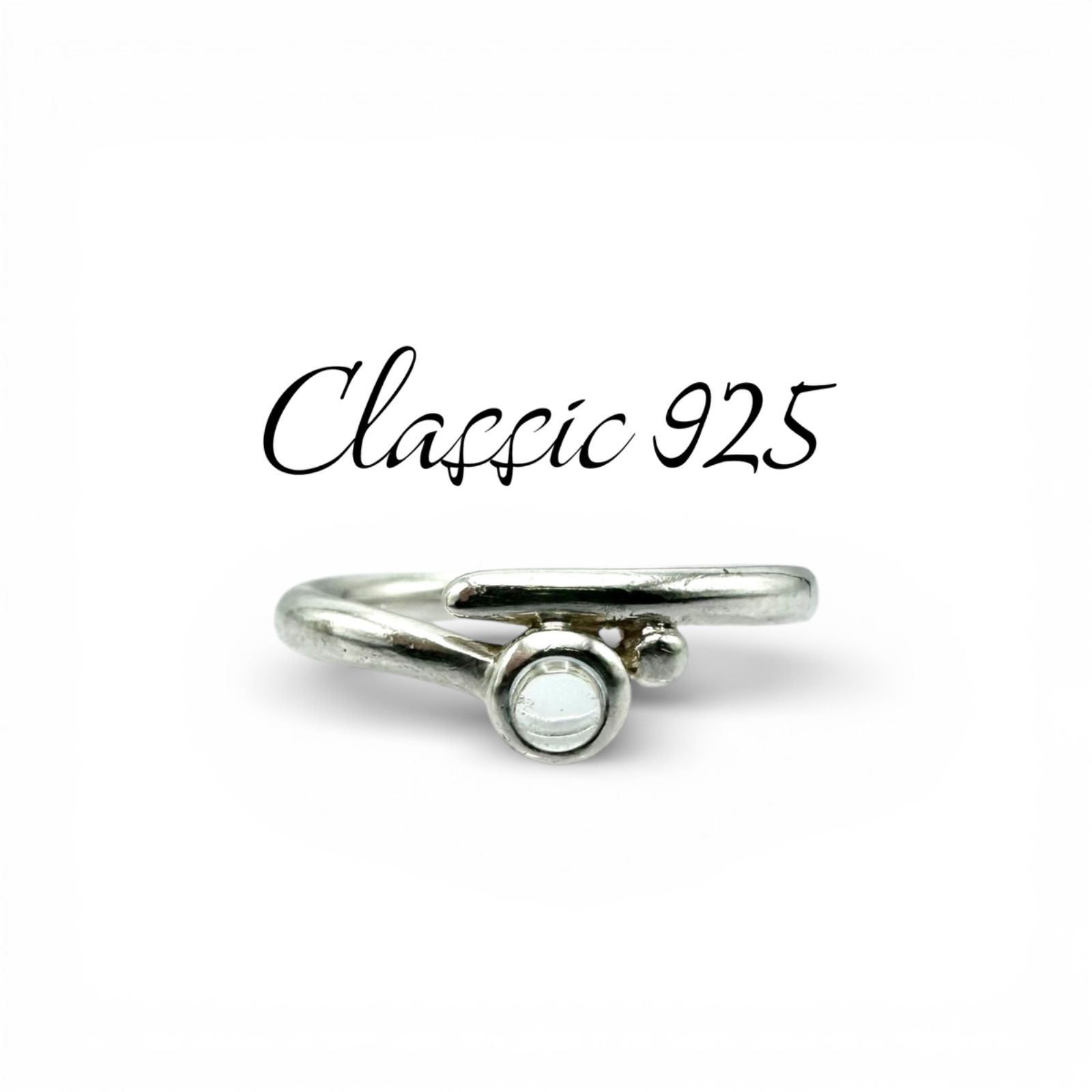 洗練されたライン】 Silver 925 刻印 Design Ring シルバー デザイン